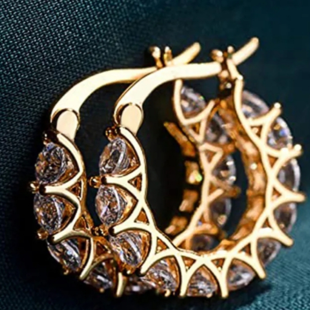 Rhinestone Hoop Earrings